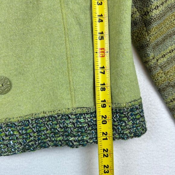 Vintage Bets by Canvasback Patchwork Wool Jacket Womens Medium Green Mixed Media - Picture 8 of 11